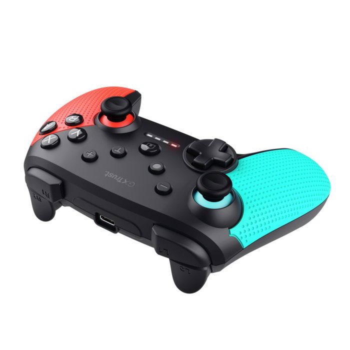 Trust Mando Gamepad GXT 1246b Muta Inalámbrico Receptor USB-BT-Cable USB Vibración Multiplataforma Azul Rojo
